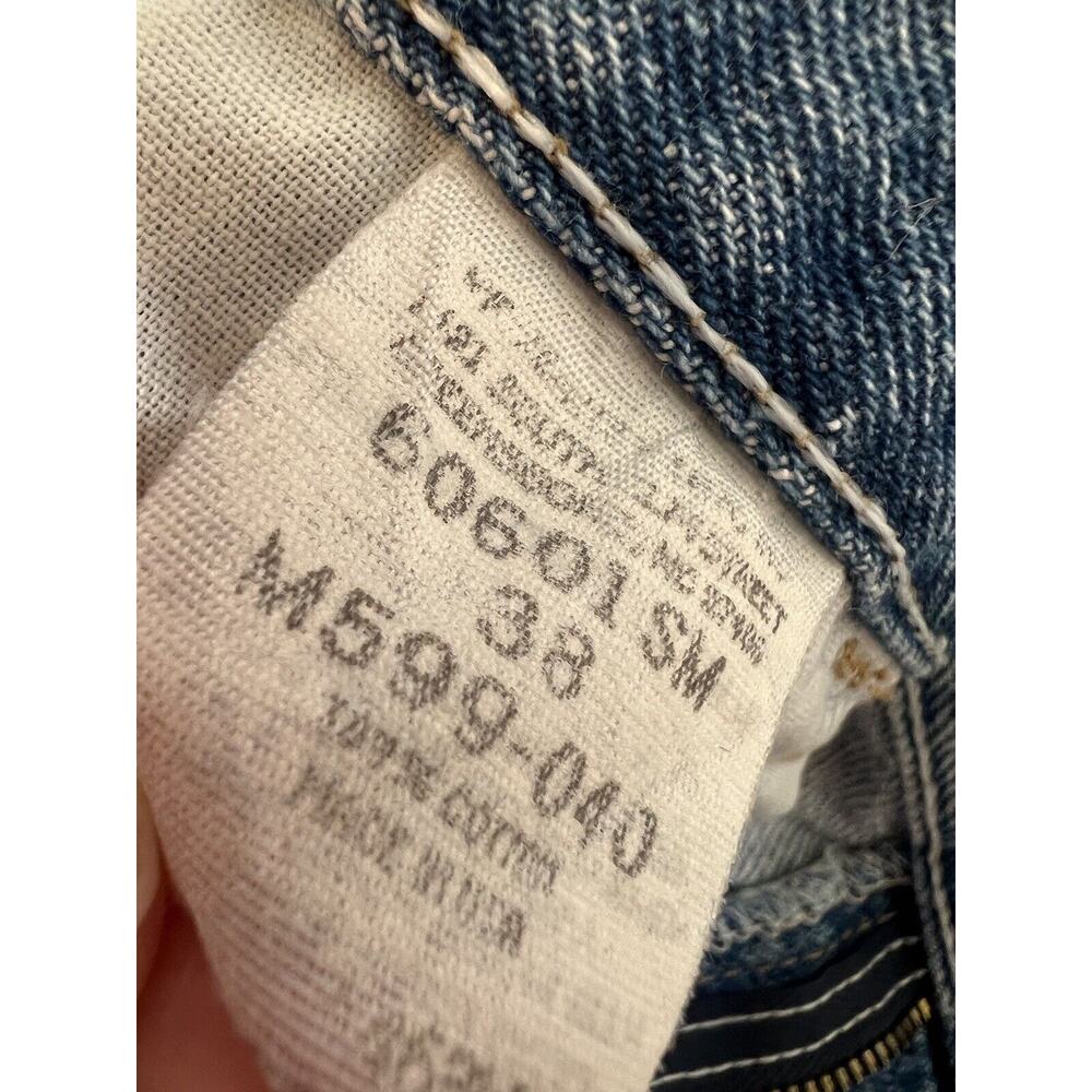 Vtg Wrangler Mens Shorts 38 Blue Denim Jean Work Workwear Inseam 9.5 Made In USA - Picture 2 of 10